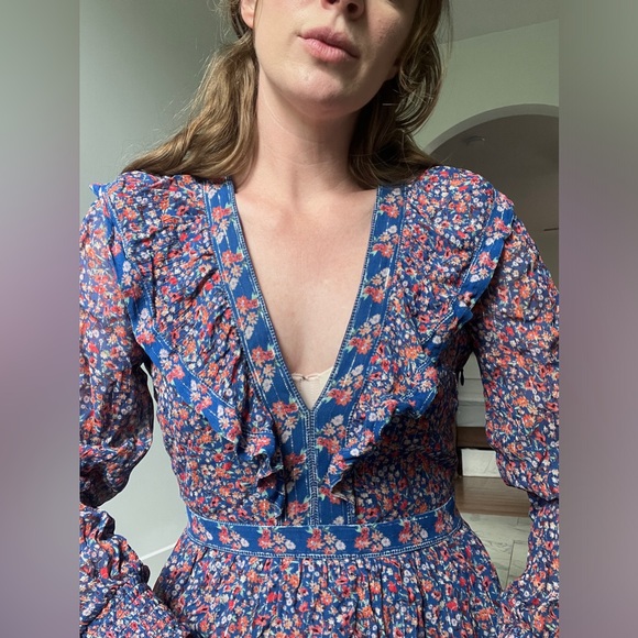 Saylor tiered blue mini dress - Picture 4 of 11